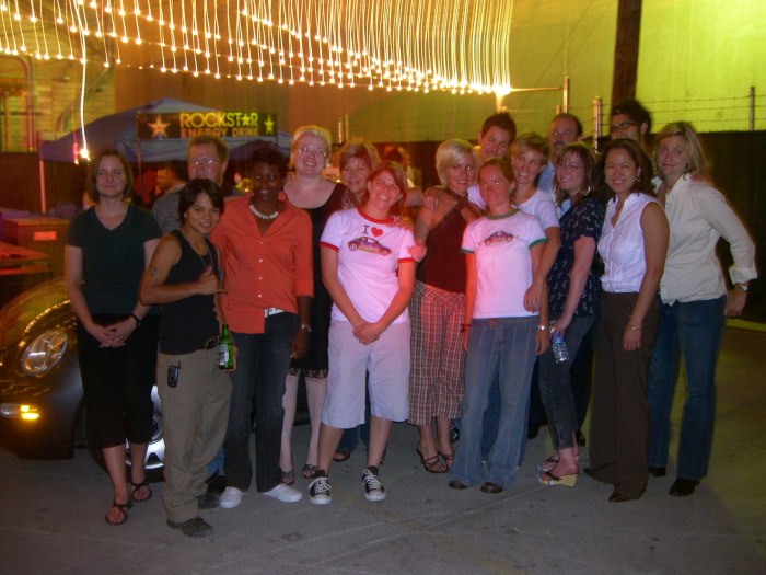 "Fag Bug" owner Erin Davies and those who helped organize the first SCS event in July 2007.