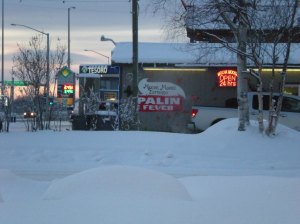 Palin Fever This drive-through coffee shack in Wasilla, Alaska still has "Palin Fever" (Dec. 26, 2008).